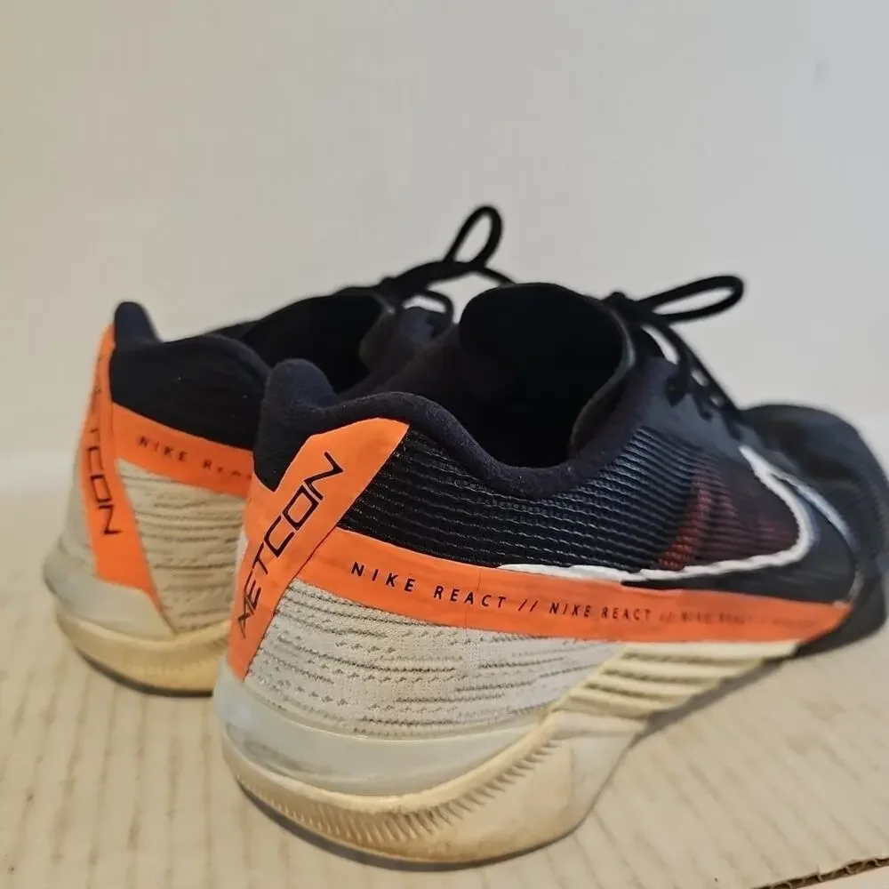 Nike React Metcon Turbo Men's Size 12 Shoes Black White Orange (CT1243-083)
